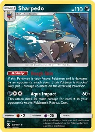 Sharpedo - 82/149 (Cosmos Holo) - Blister Exclusives Holofoil