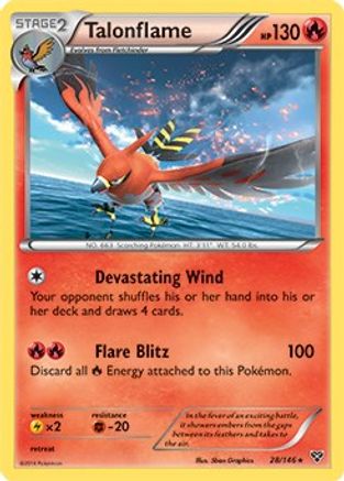 Talonflame - 28/146 (Cosmos Holo) - Blister Exclusives Holofoil