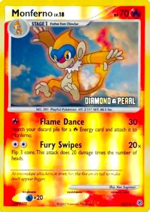 Monferno - 56/130 [Diamond & Pearl] - Burger King Promos Reverse Holofoil