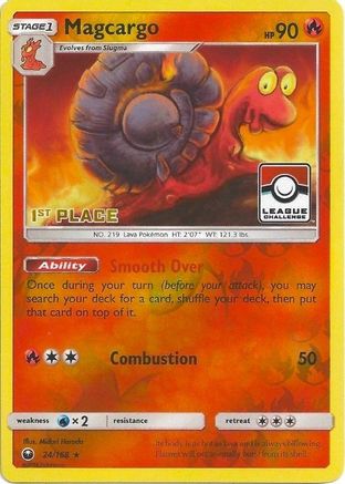 Magcargo - 24/168 (League Challenge) [1st Place] - League & Championship Cards Reverse Holofoil