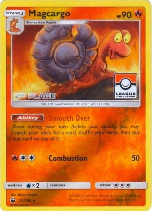 Magcargo - 24/168 (League Challenge) [2nd Place] - League & Championship Cards Reverse Holofoil