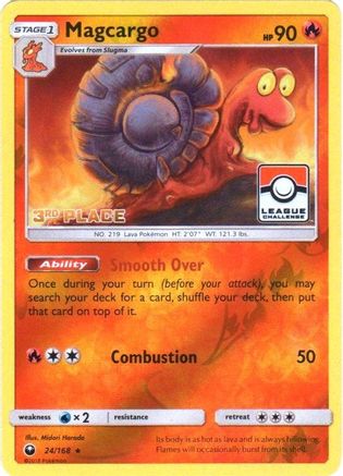 Magcargo - 24/168 (Pokemon League) [3rd Place] - League & Championship Cards Reverse Holofoil