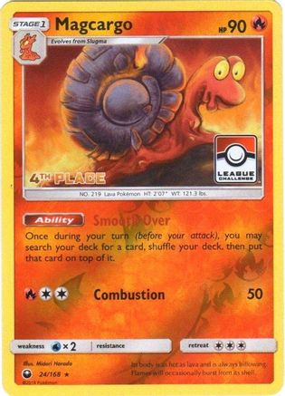 Magcargo - 24/168 (League Challenge) [4th Place] - League & Championship Cards Reverse Holofoil