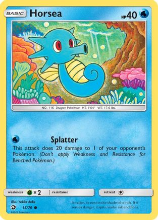 Horsea (15) 15/70 - Dragon Majesty Reverse Holofoil