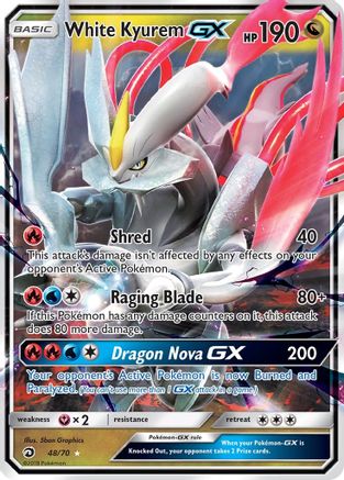 White Kyurem GX/70 - Dragon Majesty Holofoil