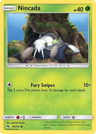 Nincada/214 - SM  Lost Thunder Reverse Holofoil