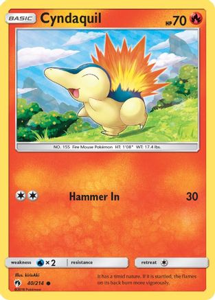 Cyndaquil (40) 40/214 - SM  Lost Thunder