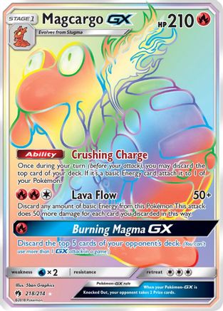 Magcargo GX (Secret)/214 - SM  Lost Thunder Holofoil