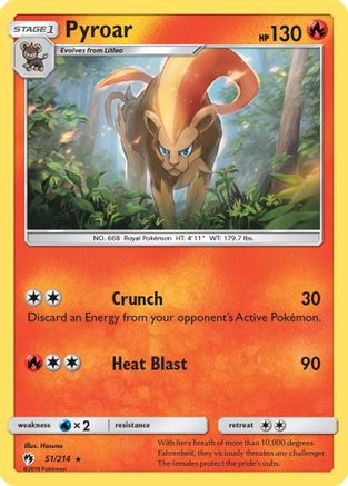 Pyroar/214 - SM  Lost Thunder Reverse Holofoil