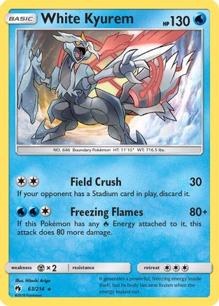 White Kyurem/214 - SM  Lost Thunder Holofoil