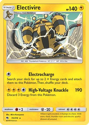 Electivire/214 - SM  Lost Thunder