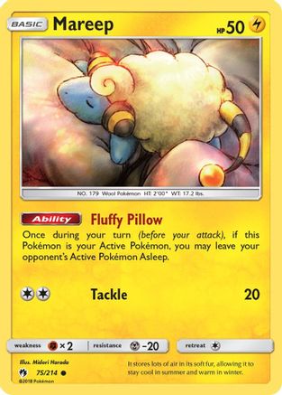 Mareep (75) 75/214 - SM  Lost Thunder Reverse Holofoil