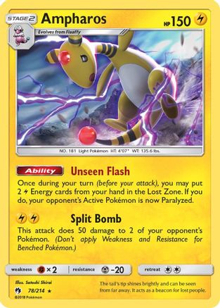 Ampharos 78/214 - SM  Lost Thunder