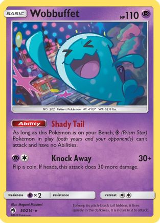 Wobbuffet 93/214 - SM  Lost Thunder Reverse Holofoil
