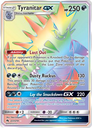 Tyranitar GX (Secret)/214 - SM  Lost Thunder Holofoil