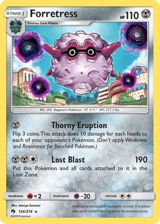 Forretress/214 - SM  Lost Thunder Reverse Holofoil
