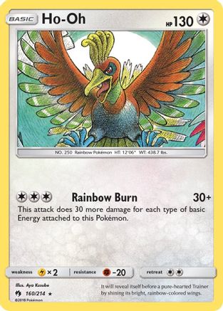 Ho-Oh/214 - SM  Lost Thunder Reverse Holofoil