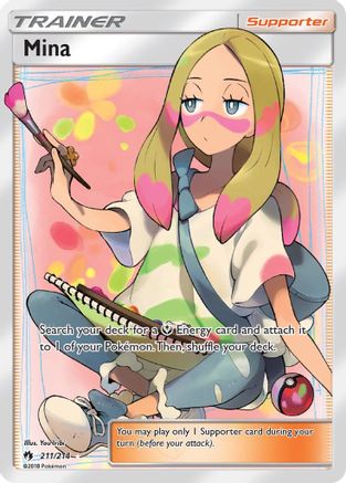 Mina (Full Art)/214 - SM  Lost Thunder Holofoil