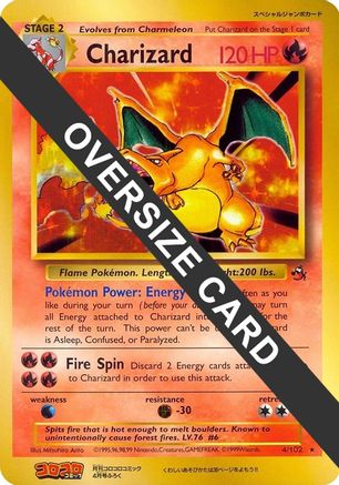 Charizard - 4/102 (CoroCoro Promo) - Jumbo Cards Holofoil