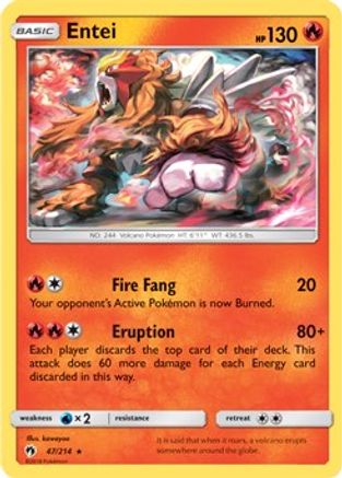 Entei - 47/214 (SM Lost Thunder) - Deck Exclusives Holofoil