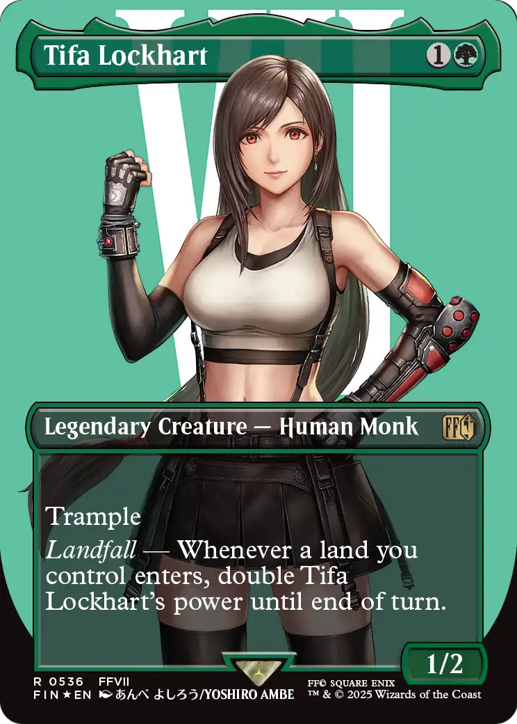 Tifa Lockhart (Borderless) (Surge Foil) (FIN-536) [FINAL FANTASY] Foil