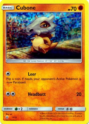 Cubone - 7/12/12 - McDonalds Promos 2018 Holofoil