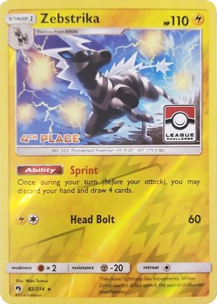 Zebstrika - 82/214 (League Challenge) [4th Place] - League & Championship Cards Reverse Holofoil