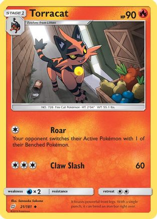 Torracat 21/181 - SM  Team Up Reverse Holofoil