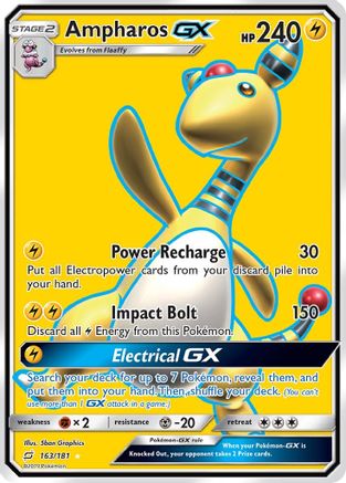 Ampharos GX (Full Art)/181 - SM  Team Up Holofoil