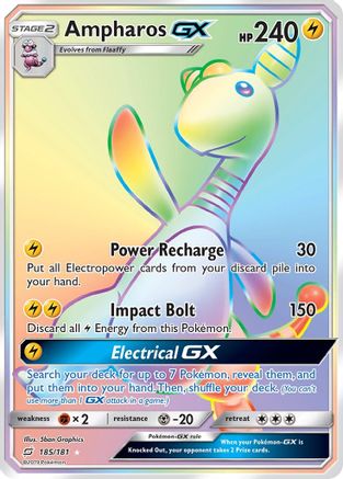 Ampharos GX (Secret)/181 - SM  Team Up Holofoil