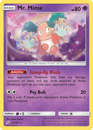 Mr. Mime 66/181 - SM  Team Up Reverse Holofoil