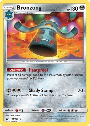 Bronzong/181 - SM  Team Up Reverse Holofoil