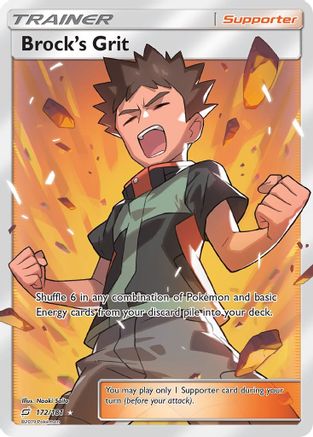 Brock's Grit (Full Art)/181 - SM  Team Up Holofoil
