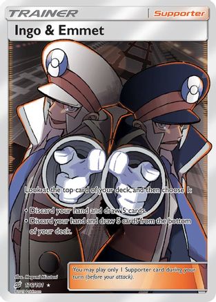 Ingo & Emmet (Full Art)/181 - SM  Team Up Holofoil