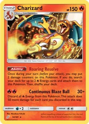 Charizard - 14/181 (SM Team Up) - Deck Exclusives Holofoil