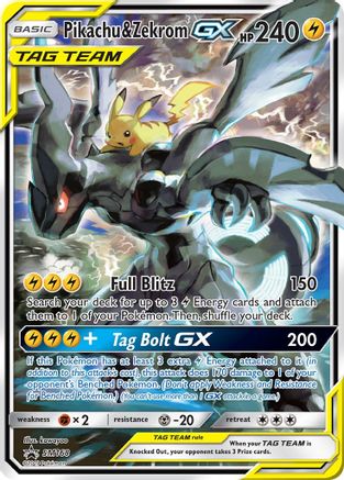 Pikachu & Zekrom-GX SM168/248 - SM Black Star Promos Holofoil