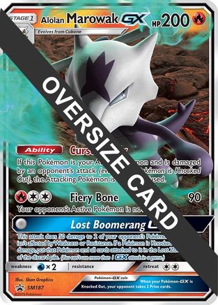 Alolan Marowak GX - SM187 - Jumbo Cards Holofoil