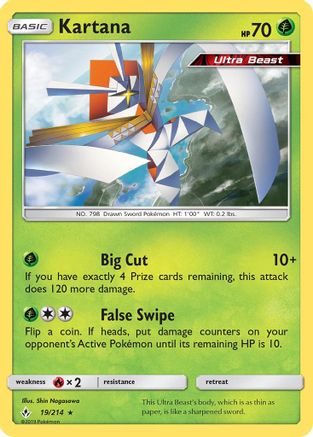 Kartana 19/214 - SM  Unbroken Bonds Reverse Holofoil