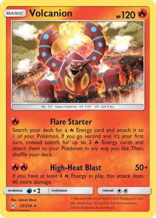 Volcanion 25/214 - SM  Unbroken Bonds Holofoil