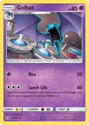 Golbat/214 - SM  Unbroken Bonds Reverse Holofoil