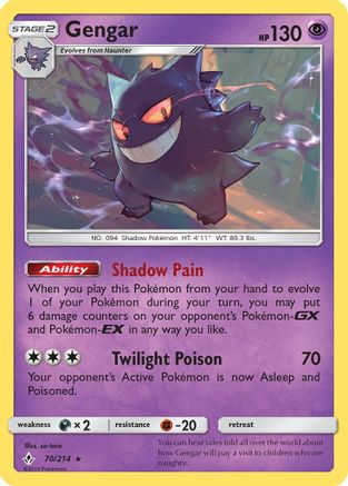 Gengar 70/214 - SM  Unbroken Bonds