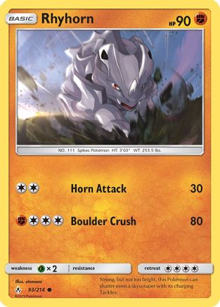 Rhyhorn (93) 93/214 - SM  Unbroken Bonds