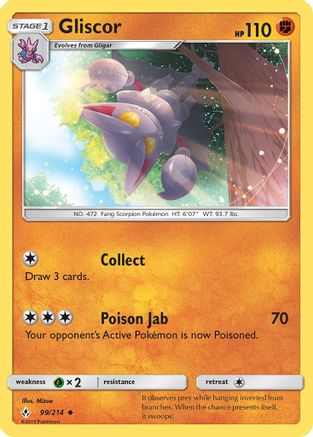 Gliscor/214 - SM  Unbroken Bonds Reverse Holofoil