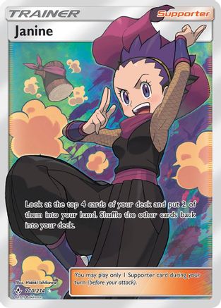 Janine (Full Art)/214 - SM  Unbroken Bonds Holofoil