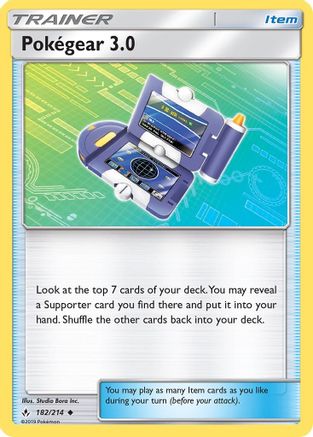 Pokegear 3.0 182/214 - SM  Unbroken Bonds Reverse Holofoil