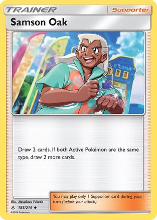 Samson Oak/214 - SM  Unbroken Bonds Reverse Holofoil