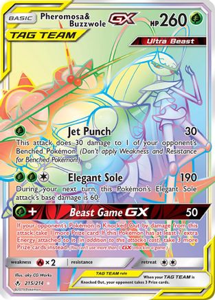 Pheromosa & Buzzwole-GX 215/214 - Unbroken Bonds Holofoil