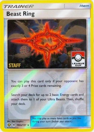 Beast Ring - 102a/131 (League Cup) [Staff] - League & Championship Cards Reverse Holofoil