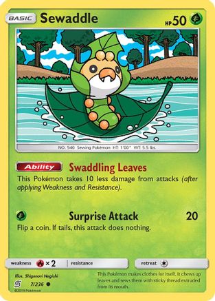 Sewaddle (7) 7/236 - SM  Unified Minds Reverse Holofoil