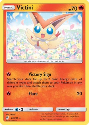 Victini 26/236 - SM  Unified Minds Reverse Holofoil